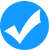 blue check mark icon large